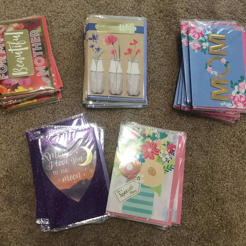 ‼️(Lot of 10) Mother's Day cards in plastic wrap